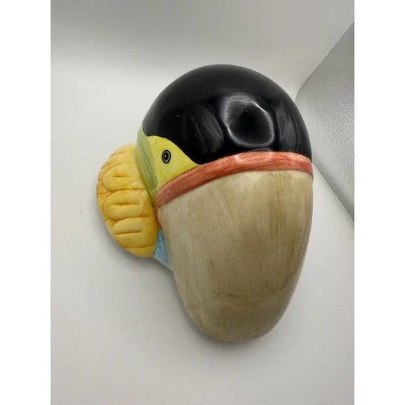 Vintage Toucan Exotic Colorful  Bird Cookie Jar - Picture 15 of 16